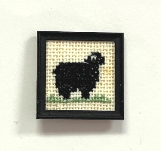 Framed Needlepoint, Sheep